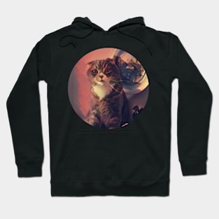 Alert floppy cat Hoodie